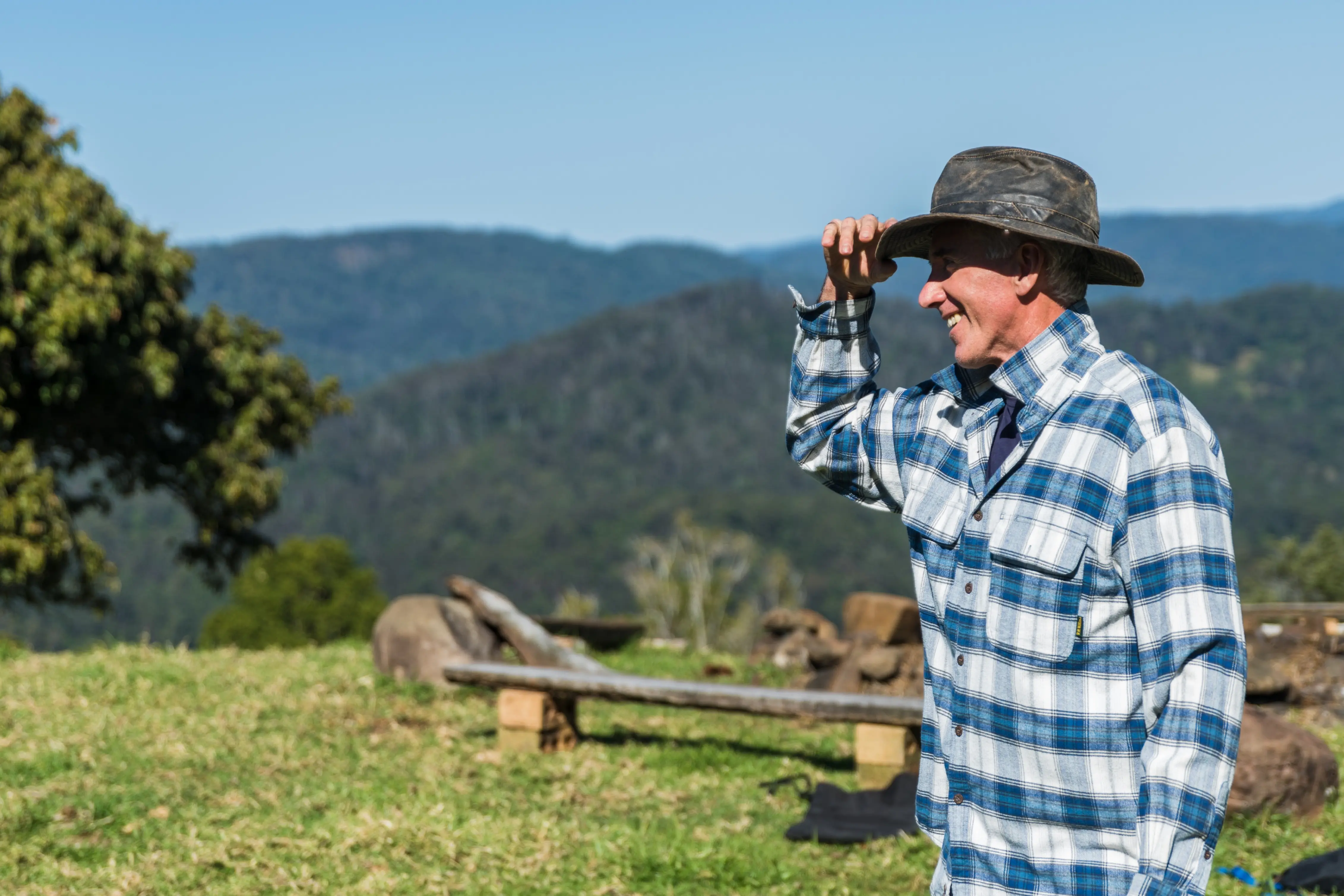 Farmer Smiling